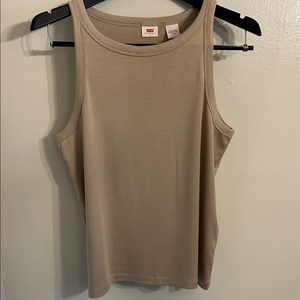 Levi's Tan Ribbed Tank Top women’s XL